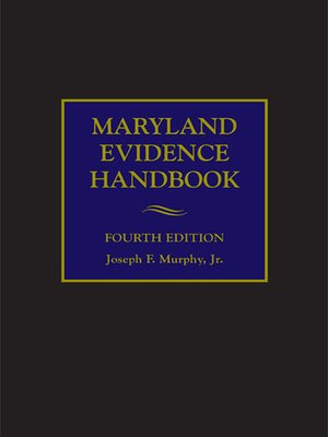 cover image of Maryland Evidence Handbook